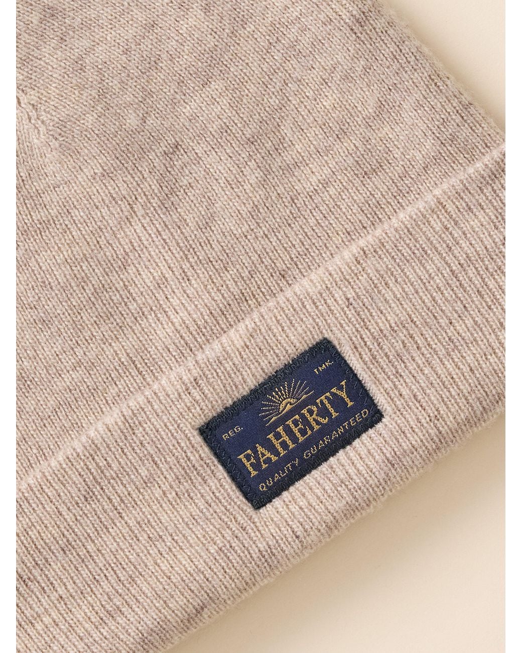 Faherty Brand Natural Essential Beanie