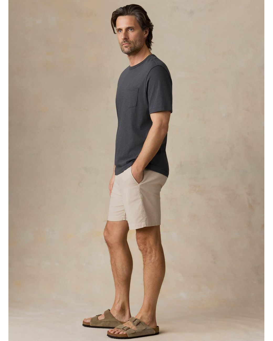 Faherty Brand Natural Essential Drawstring Short for men