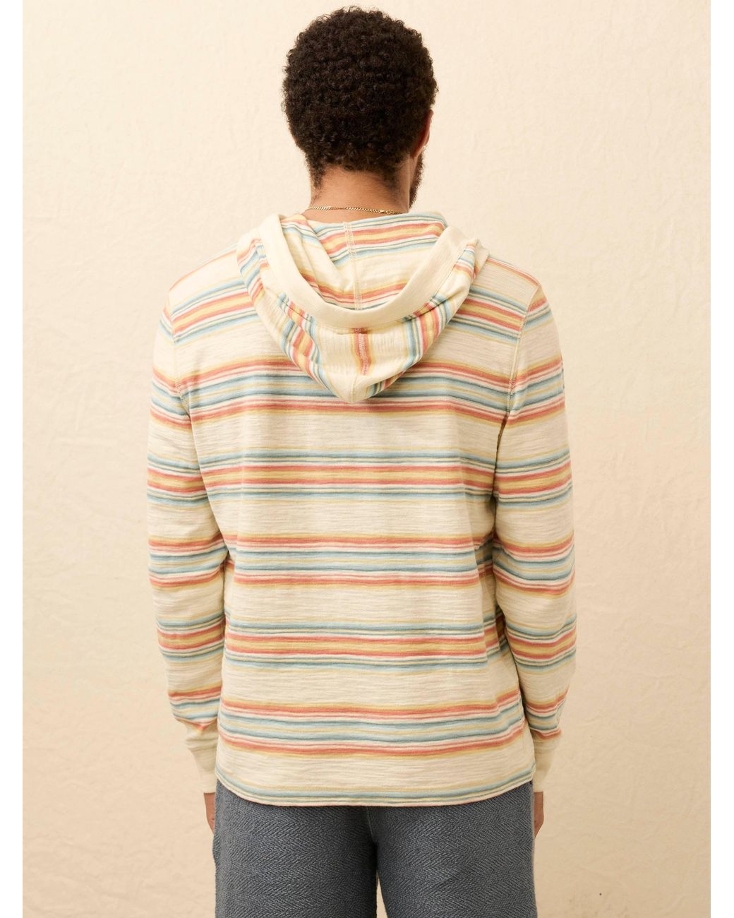 Faherty Brand Natural Sunwashed Organic Hoodie for men