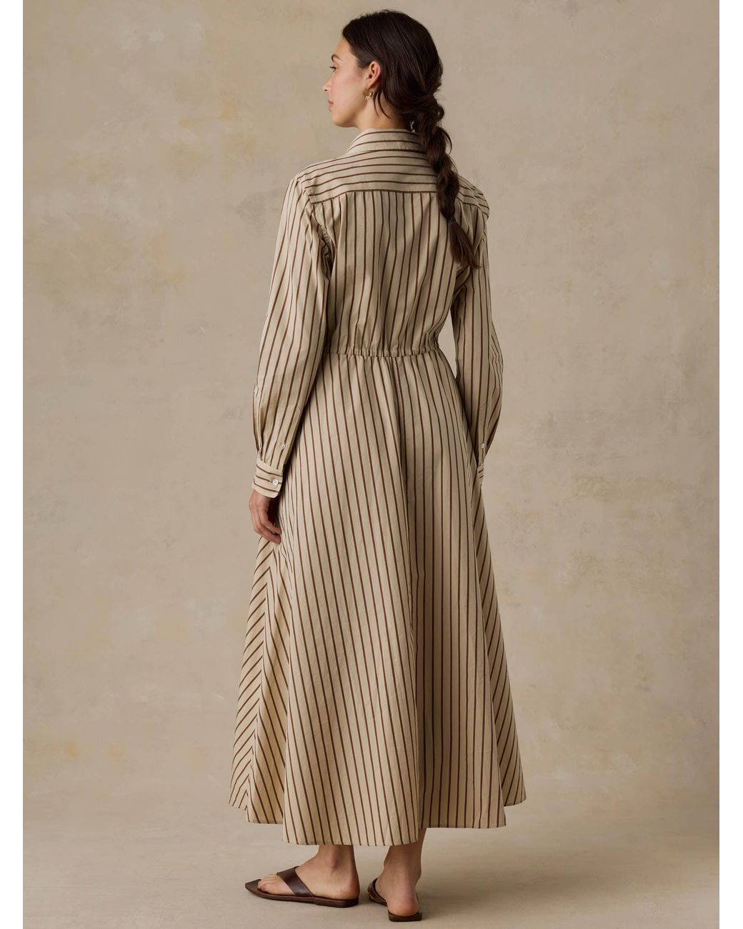 Faherty Brand Natural Coastal Poplin Catalina Dress