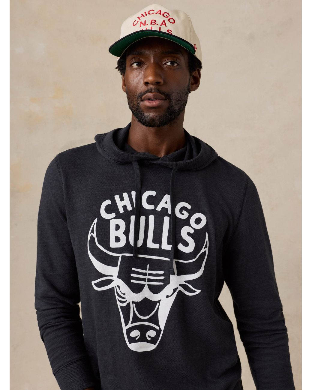 Faherty Brand Blue Chicago Bulls Sunwashed Organic Hoodie for men