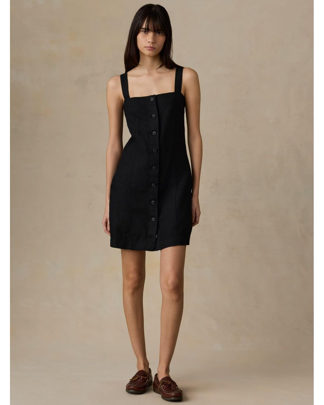 Faherty Brand Natural Sun Strider Linen Miley Dress