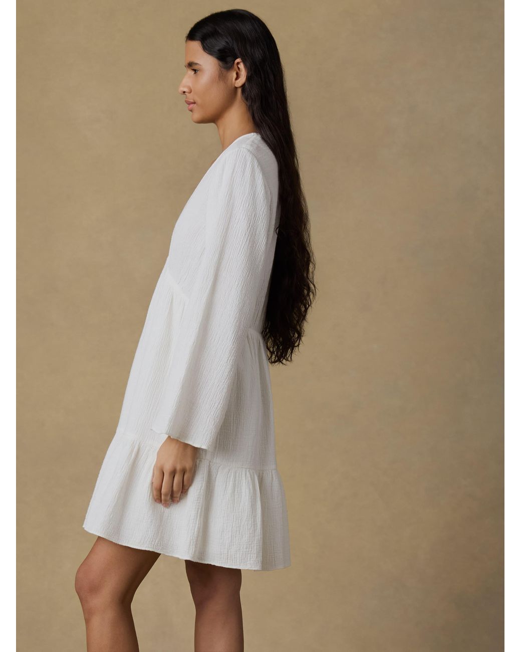 Faherty Dune Cotton Gauze Oceana Dress in Natural | Lyst