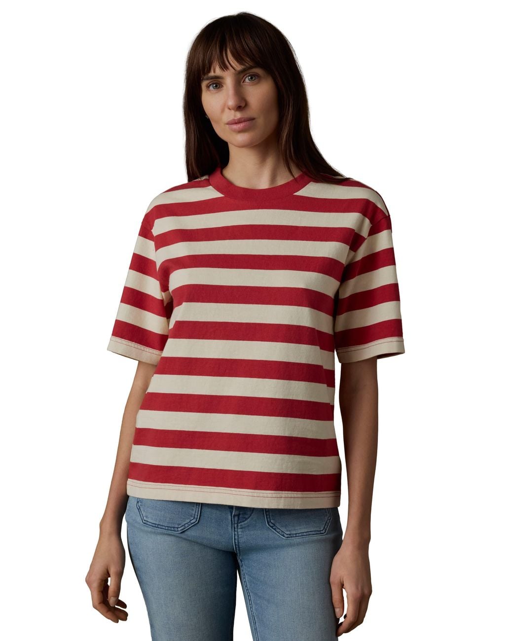 Faherty Brand Red Recycled Cotton Vintage T-Shirt
