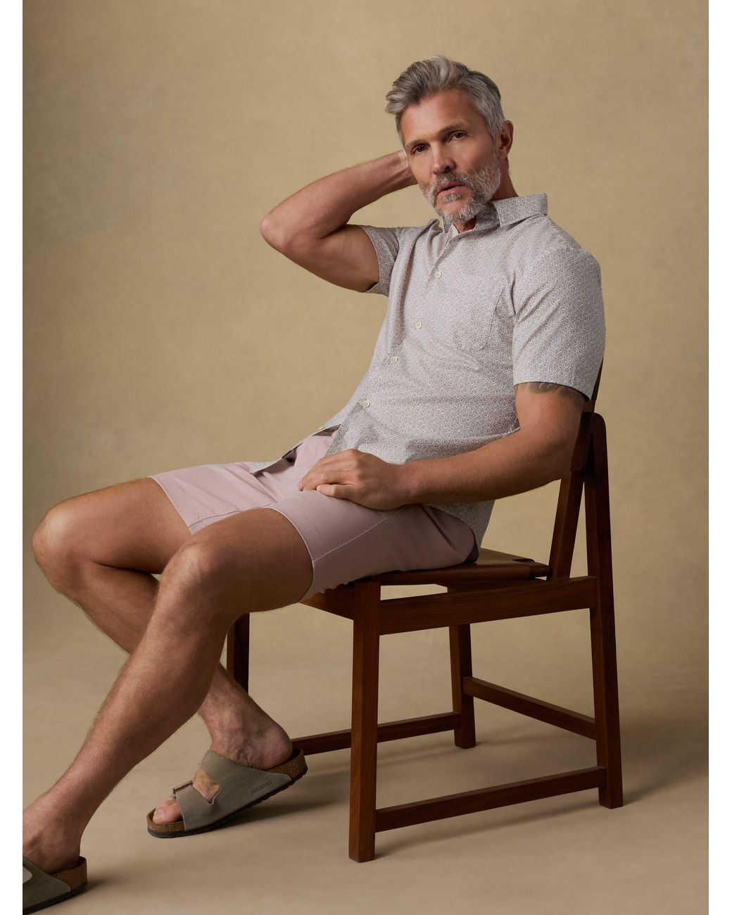 Faherty Brand Brown Short-Sleeve Movement Monterey Shirt for men