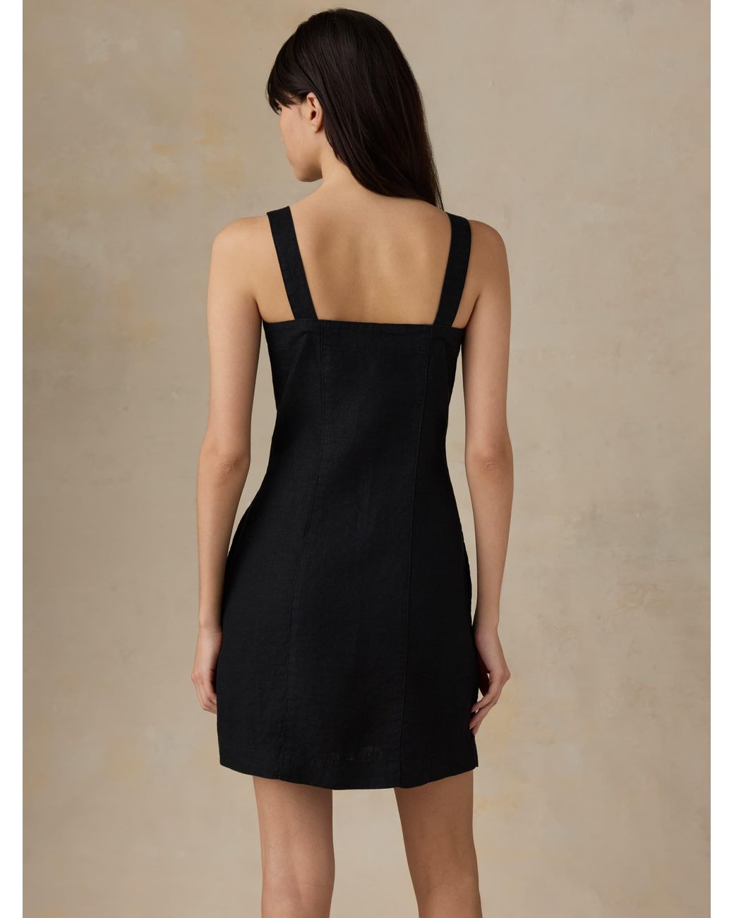 Faherty Brand Natural Sun Strider Linen Miley Dress