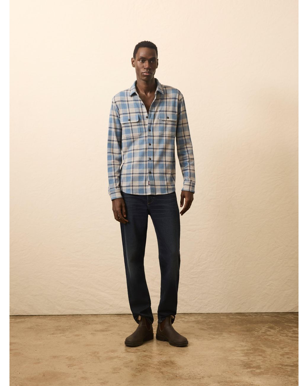 Faherty Brand Blue Legend Sweater Shirt for men