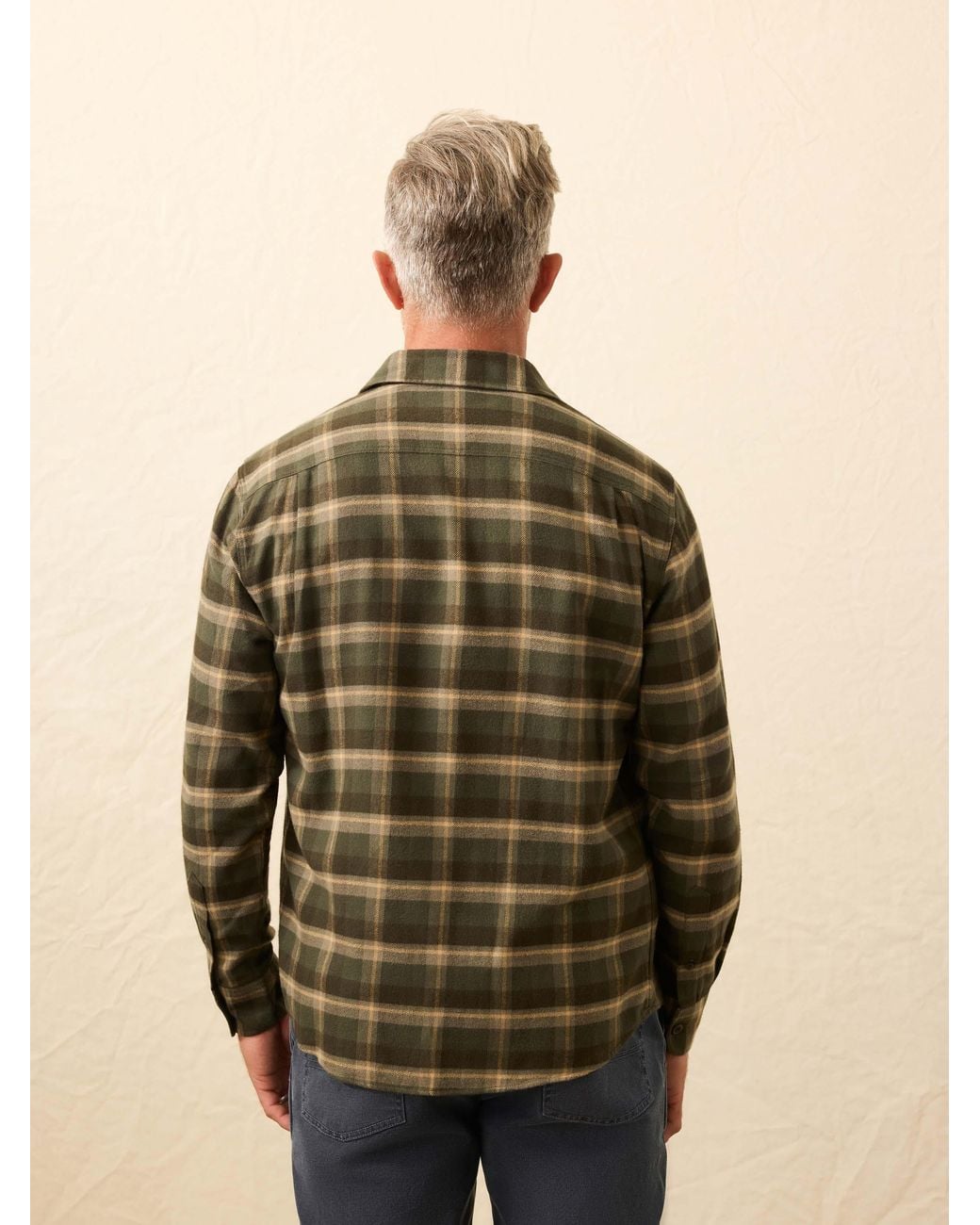 Faherty Brand Natural Heirloom Portuguese Flannel Shirt for men
