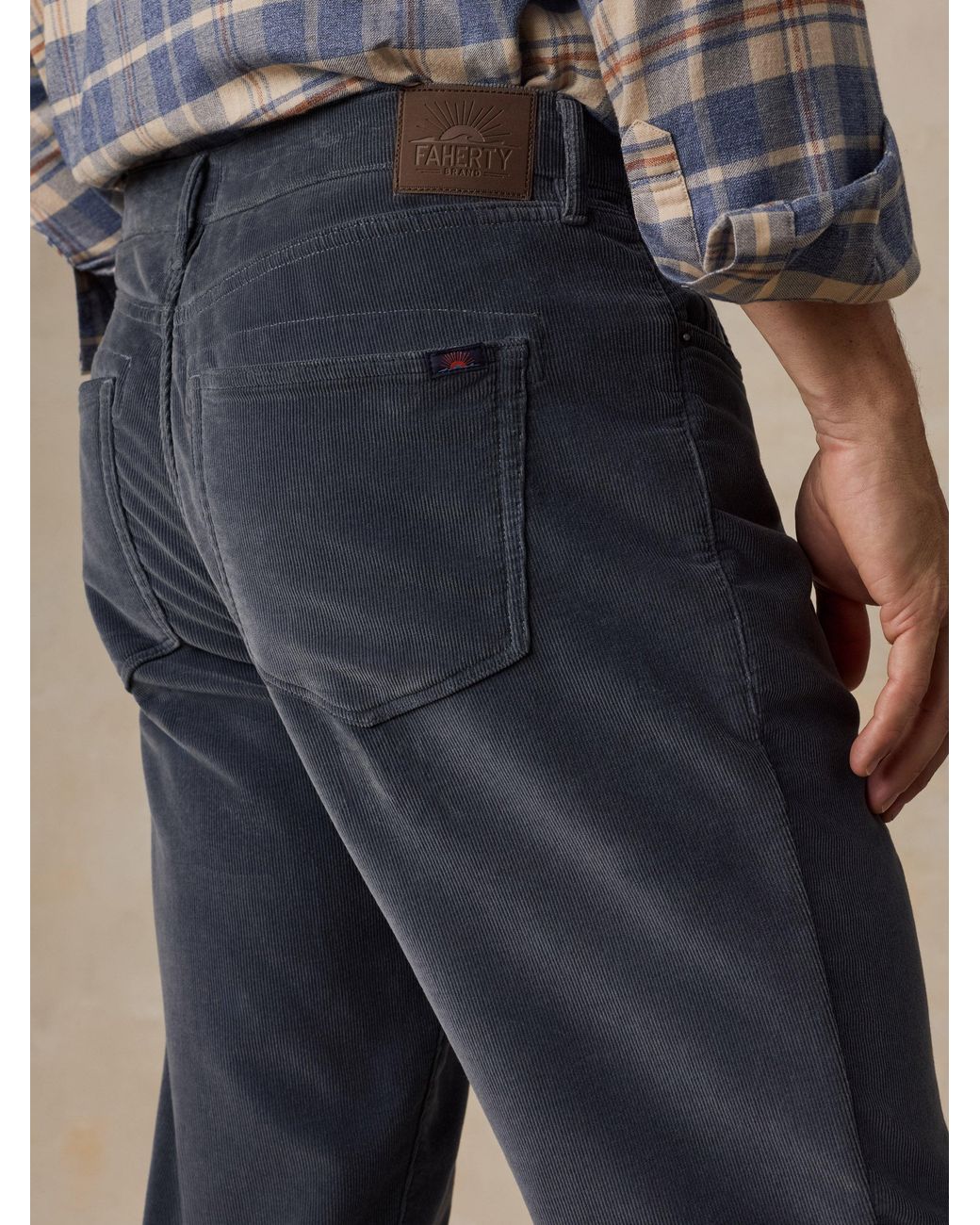 Faherty Brand Natural Stretch Terry Corduroy 5-Pocket Pants for men