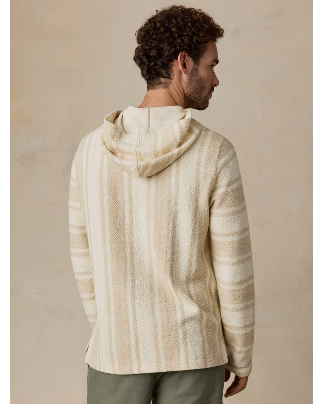Faherty Brand Blue Whitewater Hoodie for men