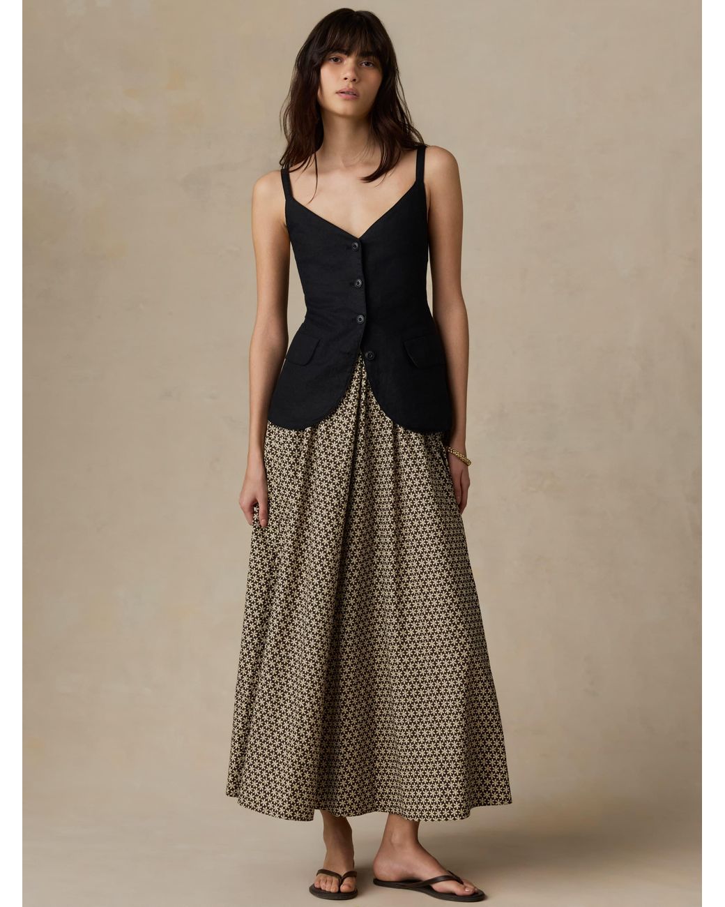 Faherty Brand Black Sun Strider Linen Milo Vest