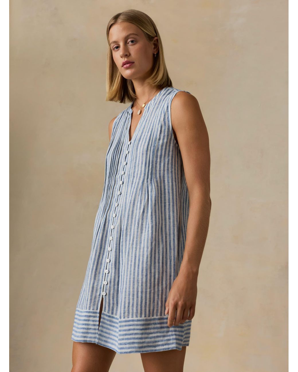 Faherty Brand Blue Devin Dress