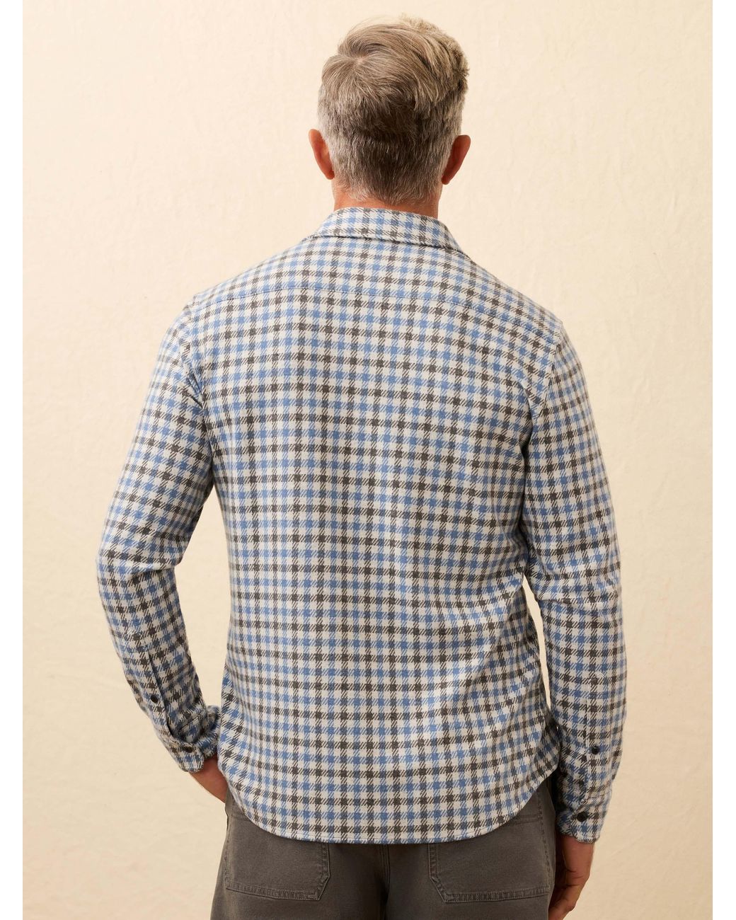 Faherty Brand Gray Legend Sweater Shirt for men