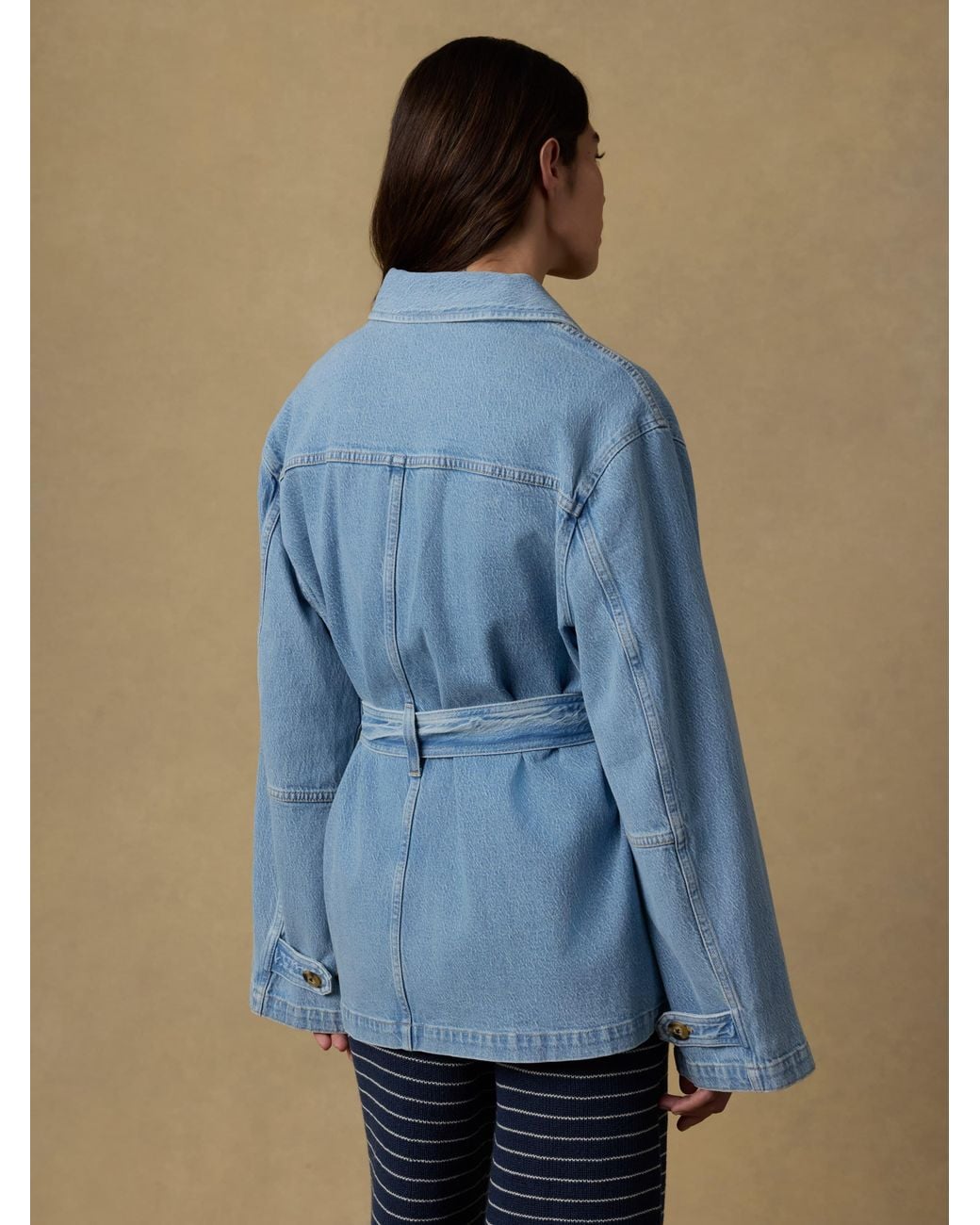 Faherty Brand Blue Solstice Denim Safari Jacket