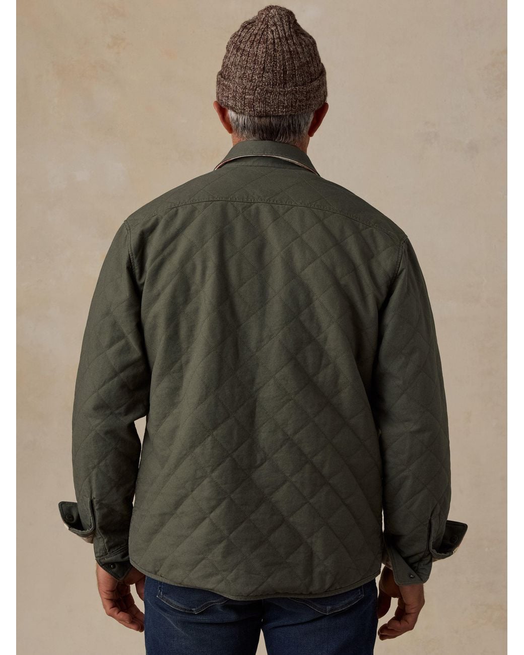 Faherty Brand Brown Thunder Voice Eagle Reversible Bondi Jacket for men