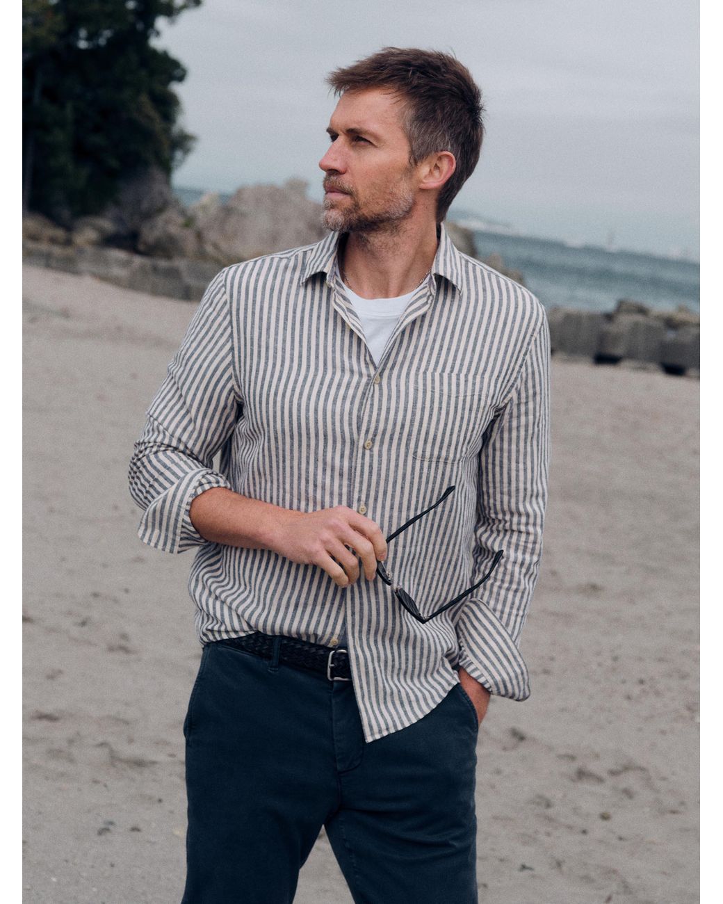 Faherty Brand Green Palmetto Shirt for men