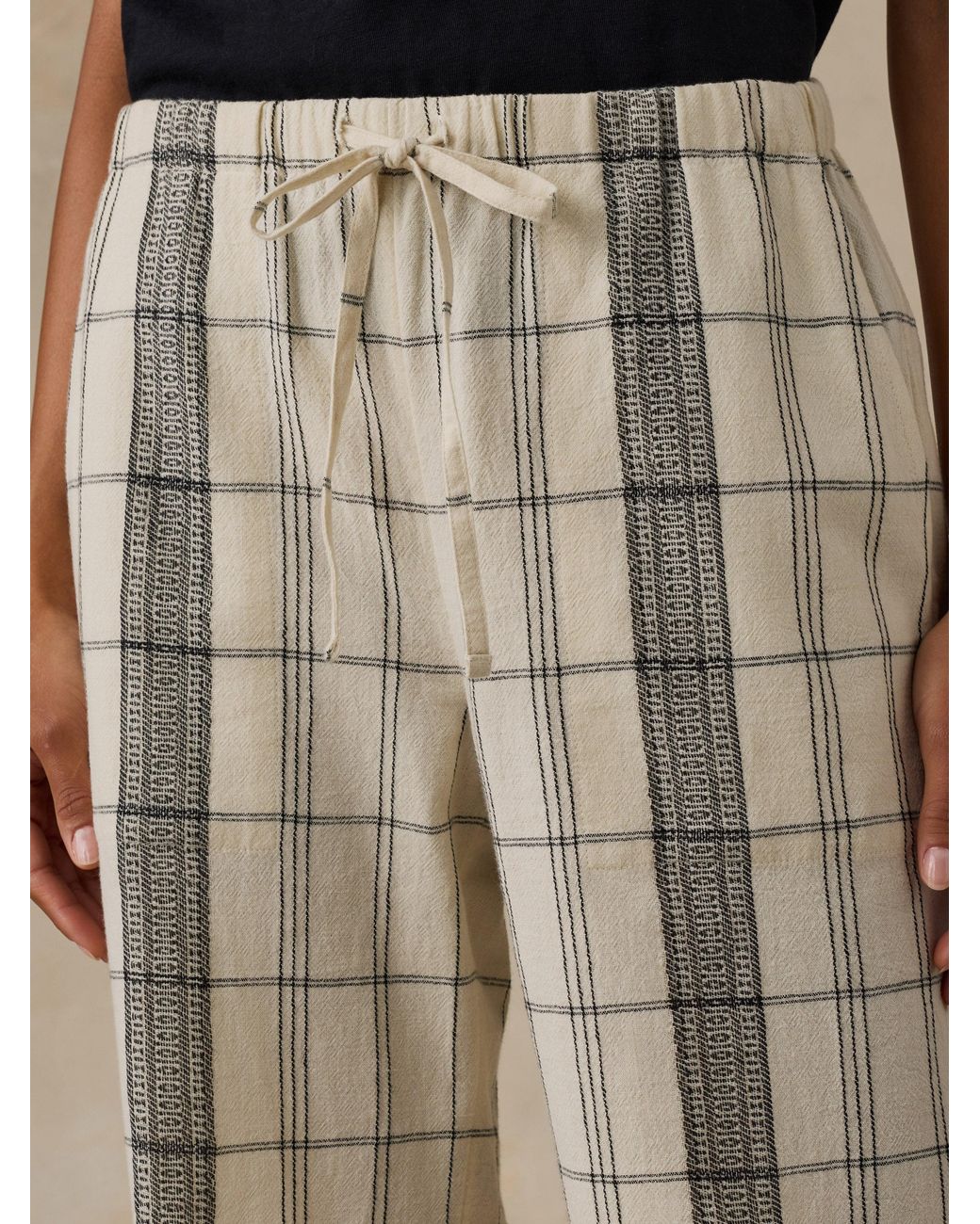Faherty Brand Brown Textured Cotton Laidback Pants