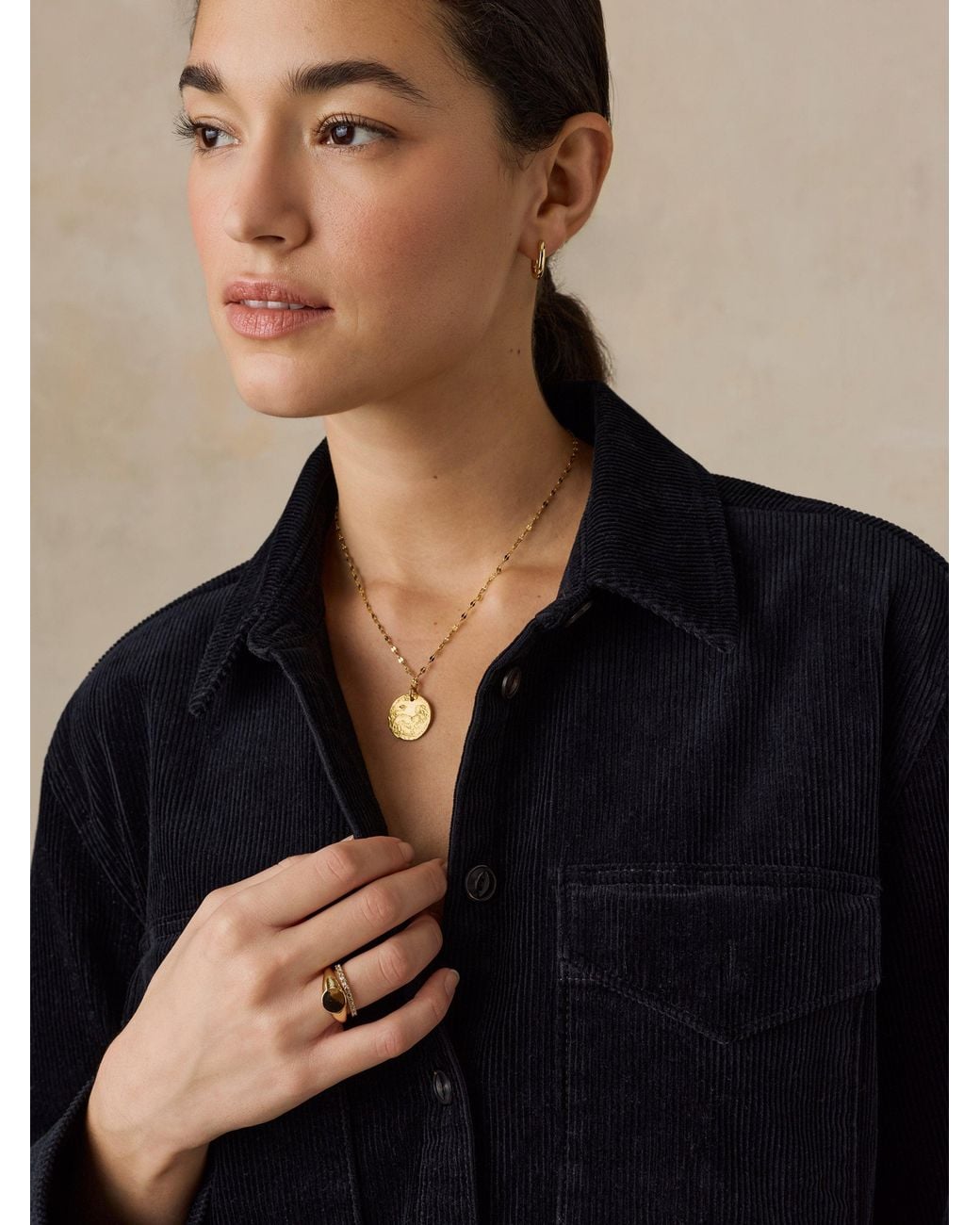 Faherty Brand Blue Heritage Cord Shirtdress