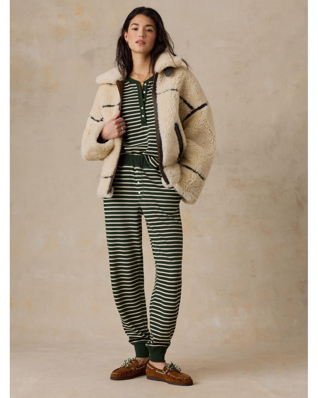 Faherty Brand Natural Double Knit Pants