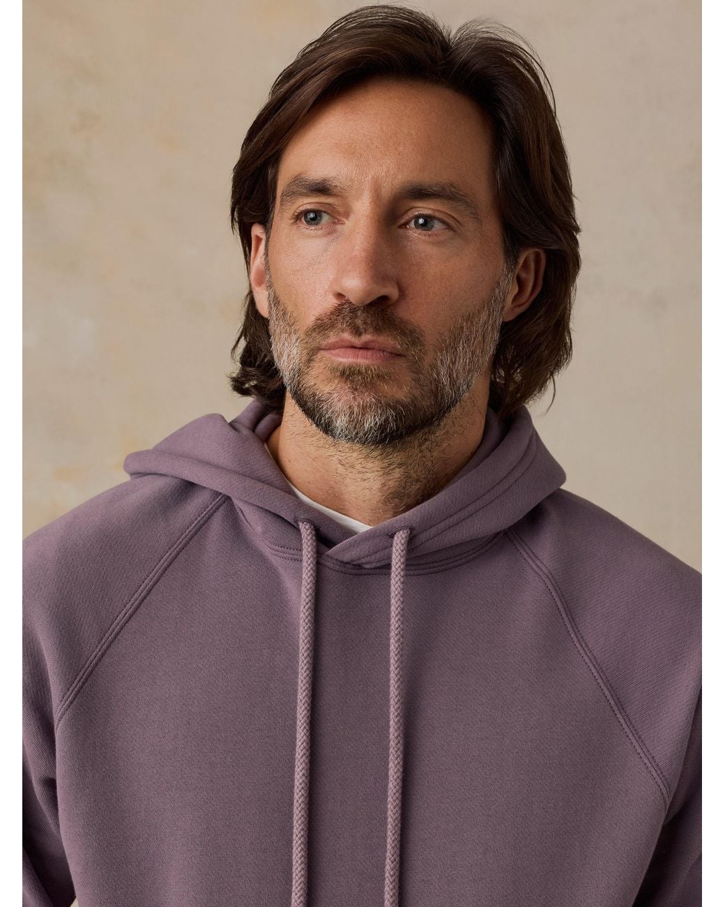 Faherty Brand Purple High Standard Fleece Hoodie for men