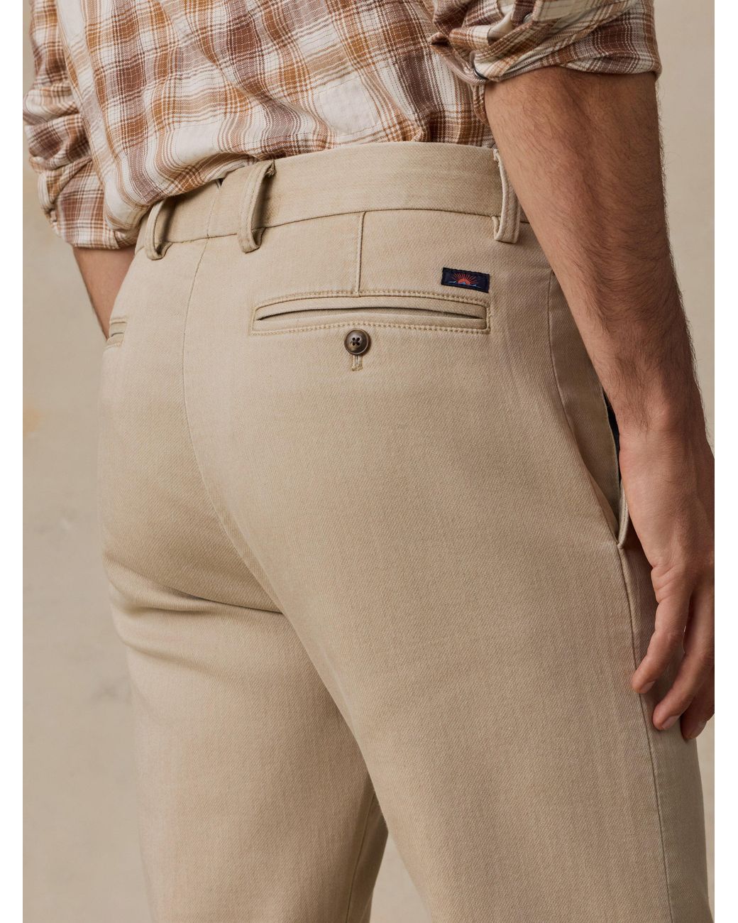 Faherty Brand Natural Stretch Terry Trouser Pants for men