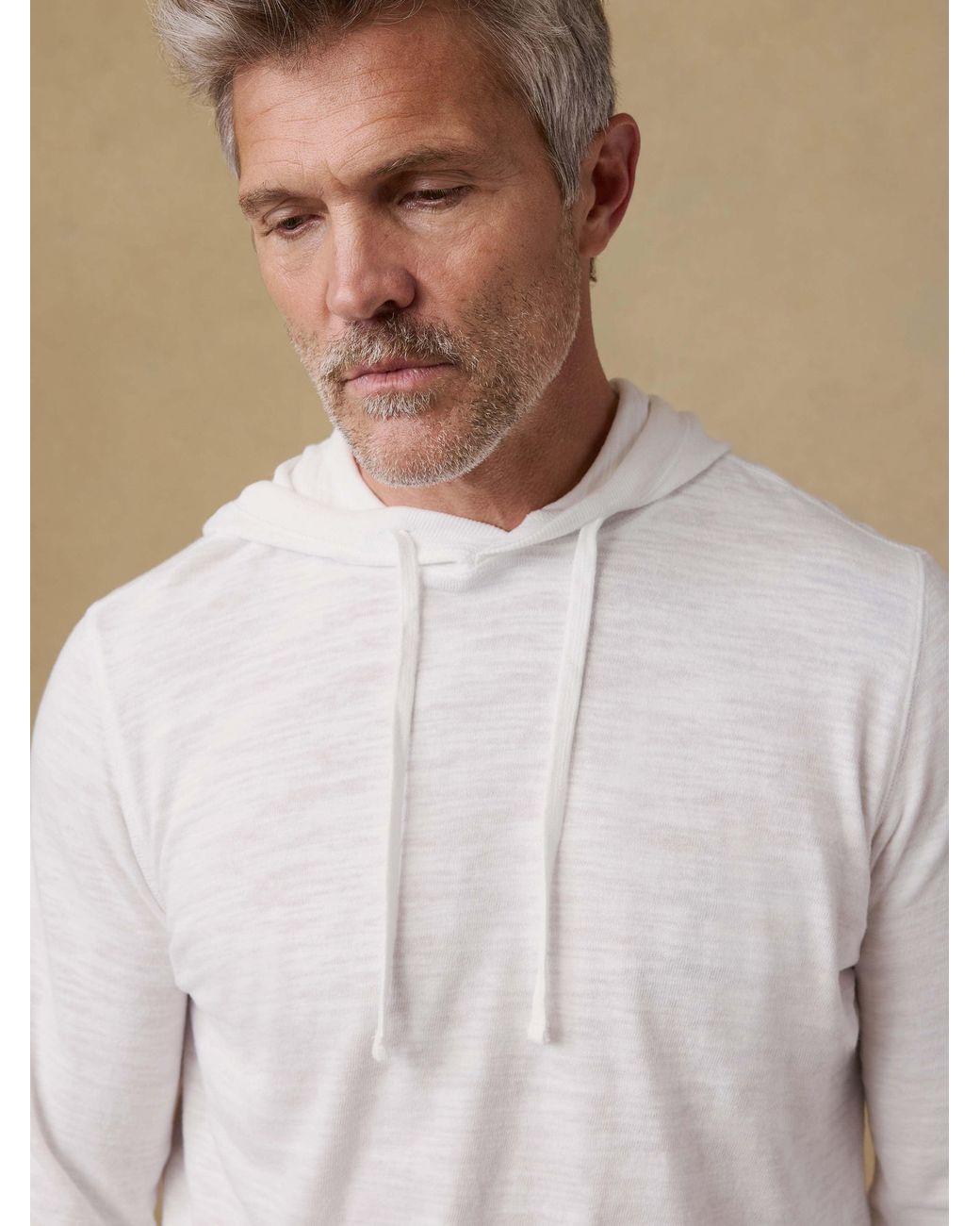 Faherty Sunwashed Slub Hoodie (Tall) in Natural for Men | Lyst