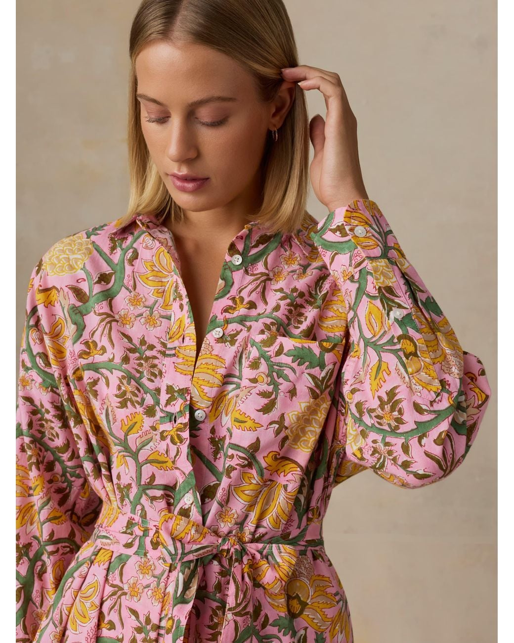 Faherty Brand Natural Voile Rio Shirtdress
