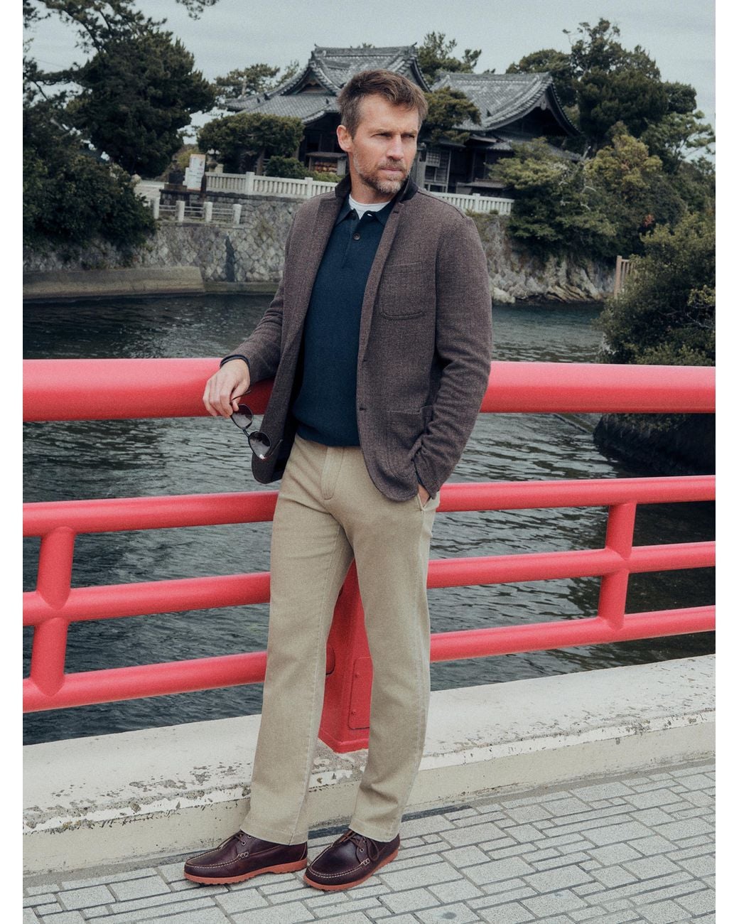 Faherty Brand Natural Inlet Knit Tweed Blazer for men