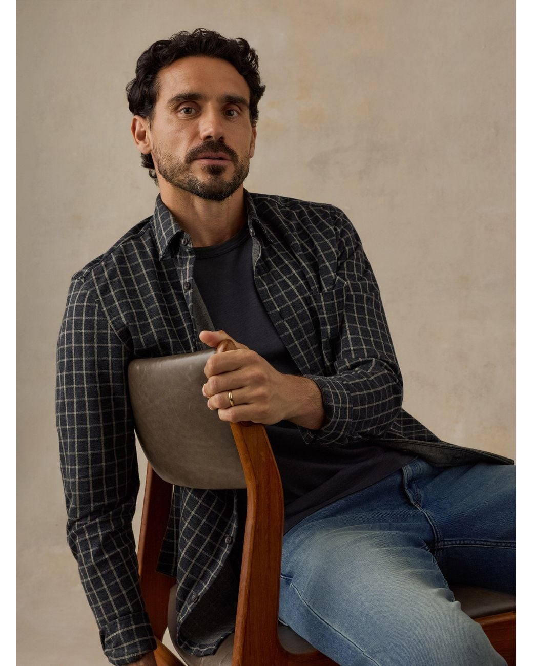 Faherty Brand Brown Coastline Knit Shirt for men
