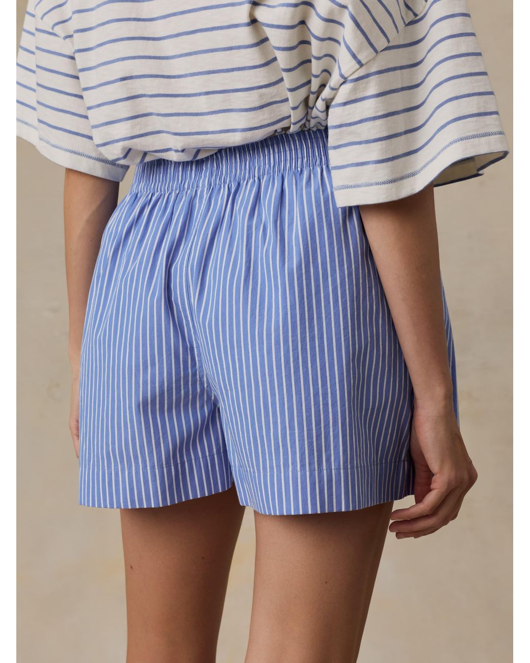 Faherty Brand Blue Coastal Poplin Boxer Short