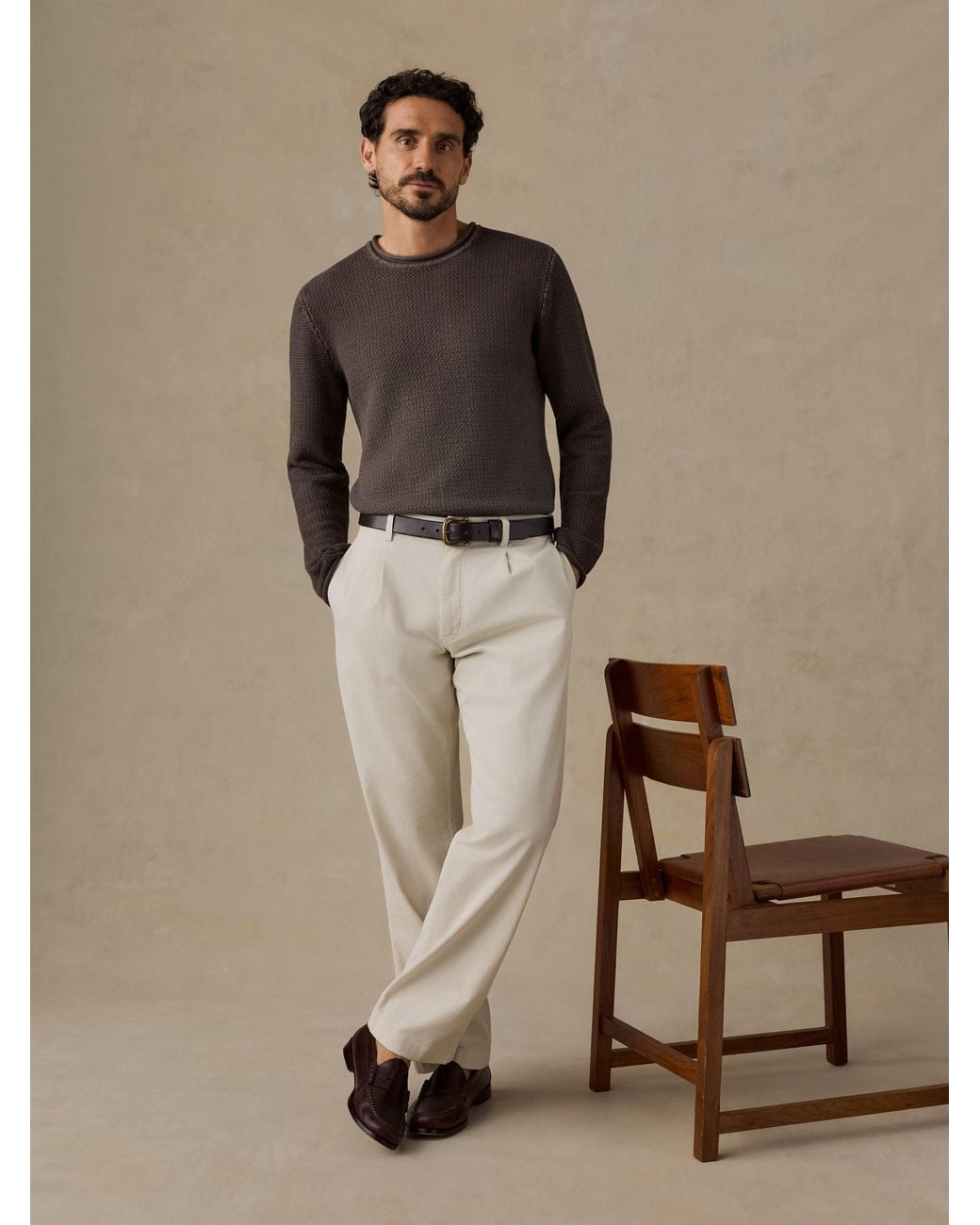 Faherty Brand Brown Sunwashed Dockside Sweater for men