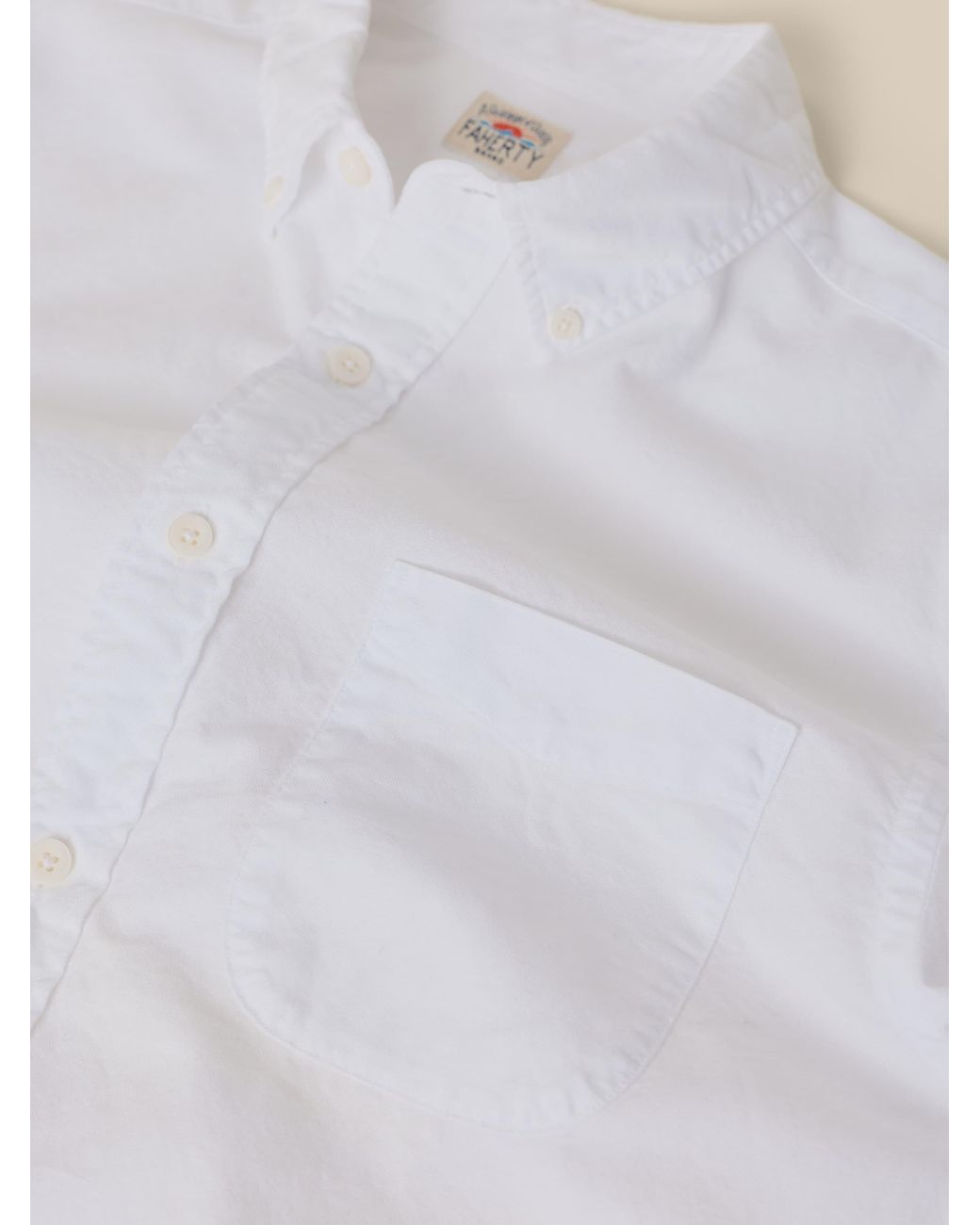 Faherty Brand Natural Laundered Oxford Shirt for men