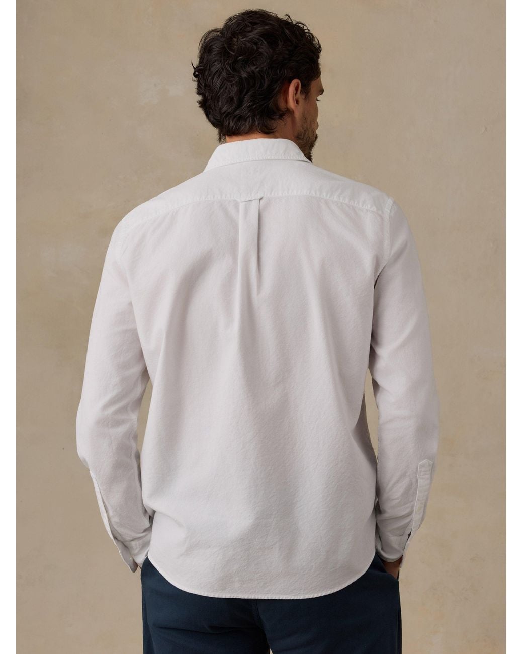 Faherty Brand Natural Laundered Oxford Shirt for men