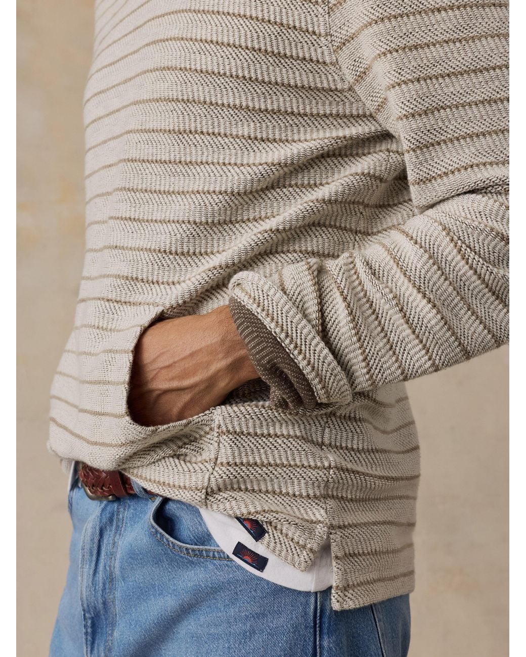 Faherty Brand Natural Whitewater Hoodie for men