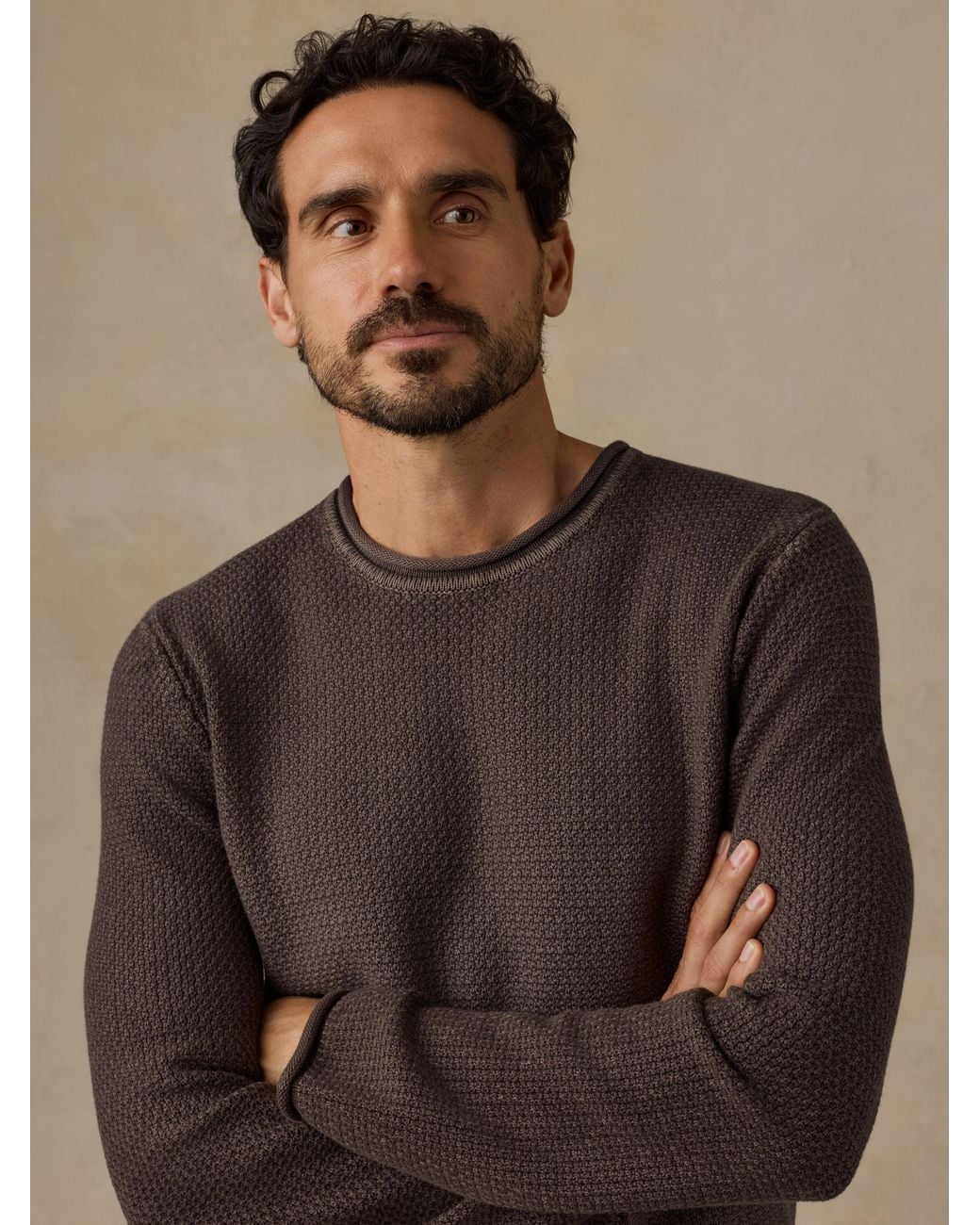 Faherty Brand Brown Sunwashed Dockside Sweater for men