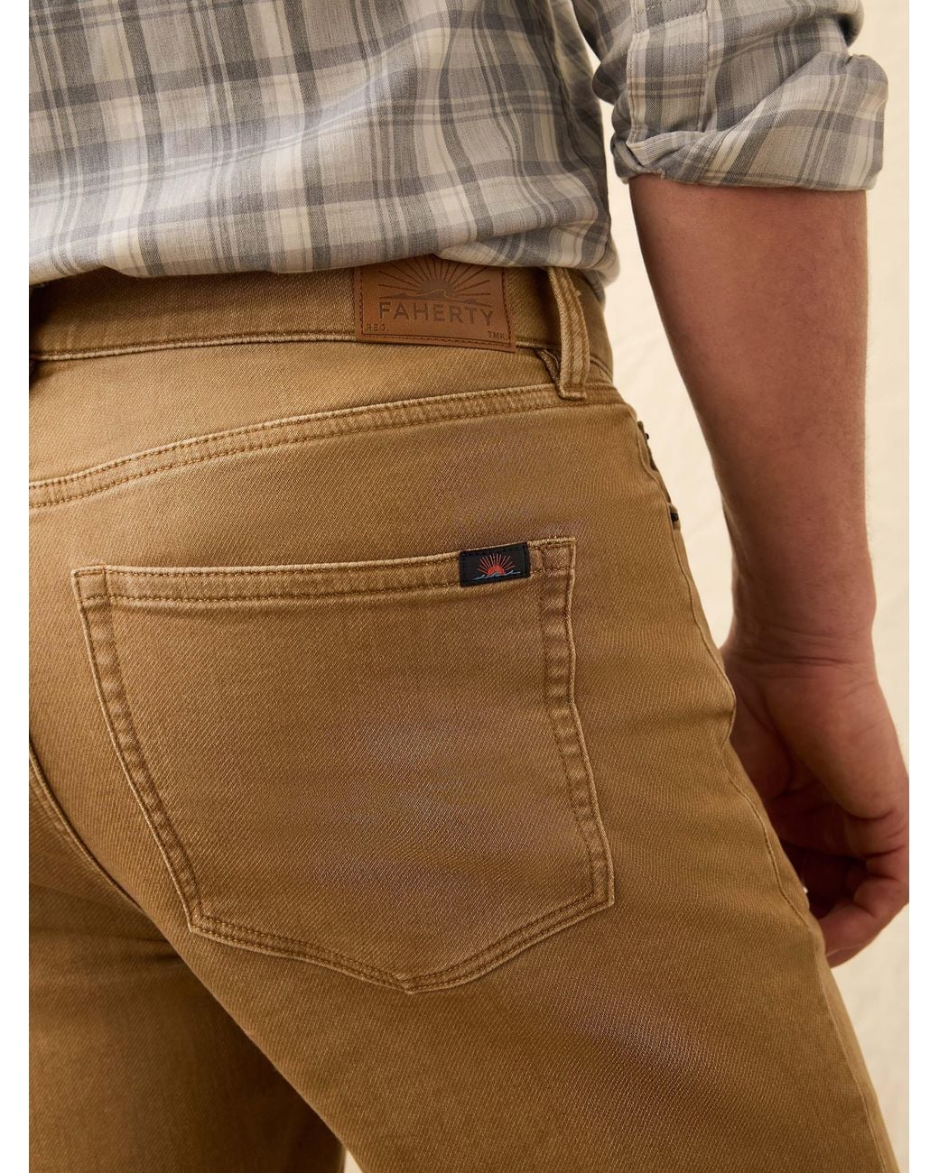 Faherty Brand Natural Stretch Terry 5-Pocket Pants for men