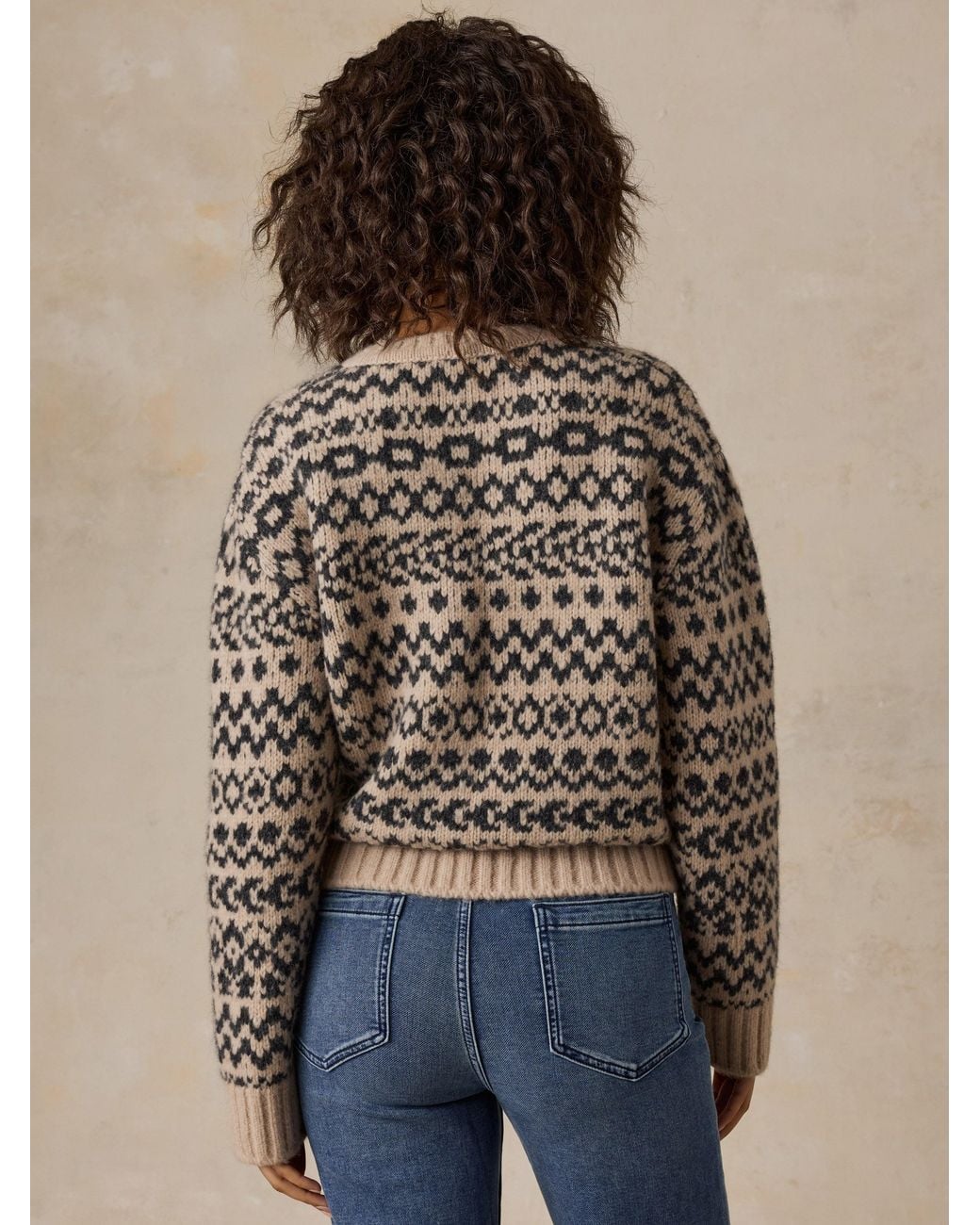 Faherty Brand Gray Après Alpaca Midnight Bay Crew Sweater