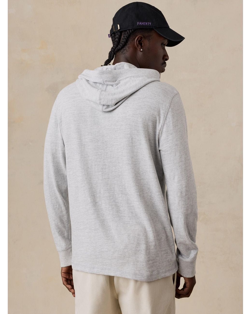 Faherty Brand Natural Los Angeles Lakers Sunwashed Organic Hoodie for men