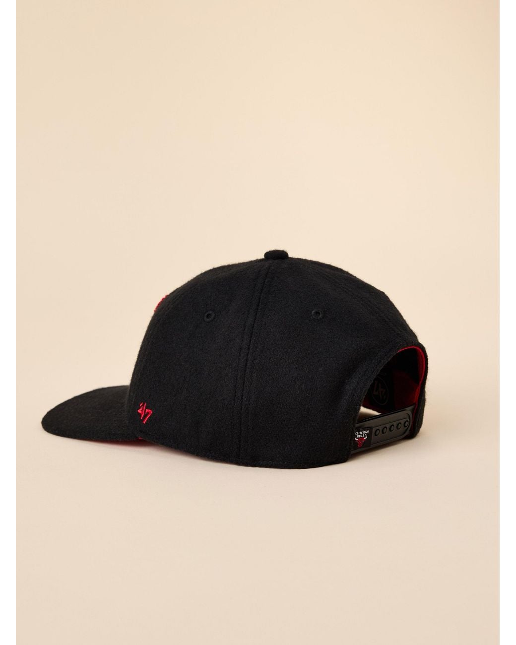 Faherty Brand Black Chicago Bulls X '47 Clean Up Flat Brim Hat