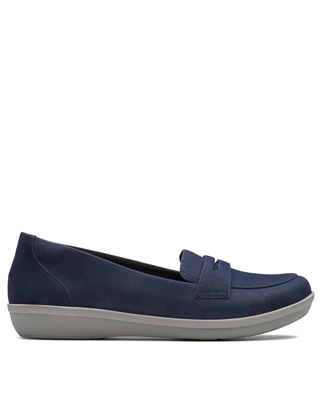 Clarks Ayla Form Medium/wide Loafers in Navy (Blue) Lyst