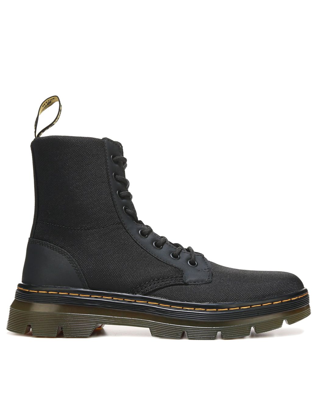 combs platform combat boot black