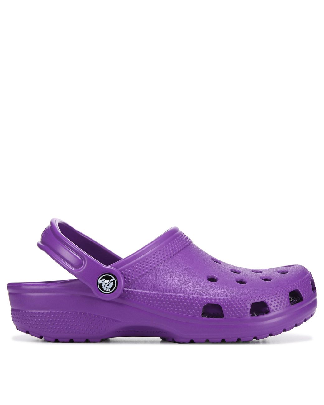 crocs neon purple