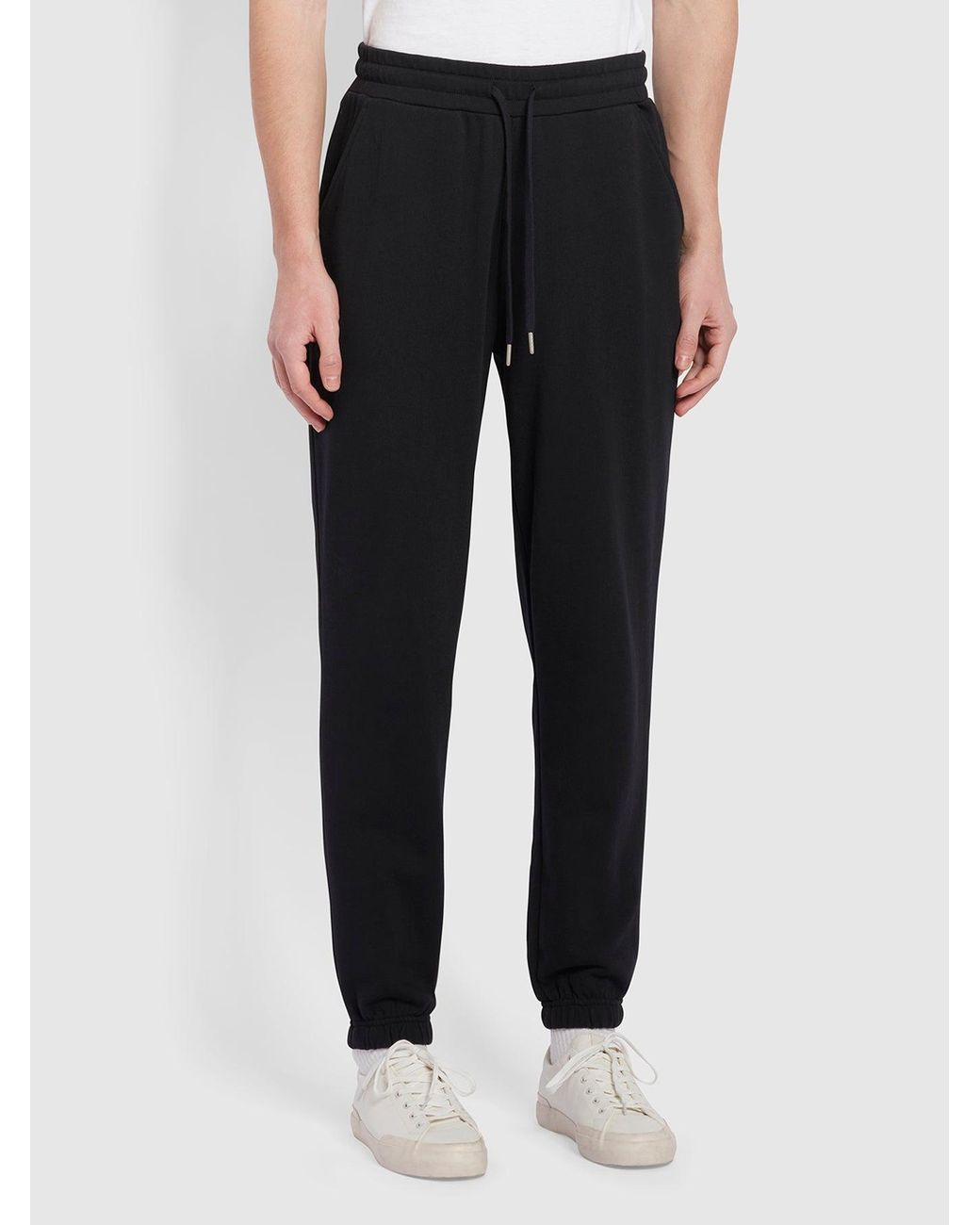 Farah Black Durrington Tall Fit Organic Cotton Jogger for men