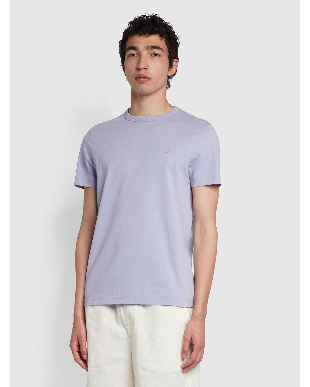 Farah Red Danny Slim Fit Organic Cotton T-Shirt for men