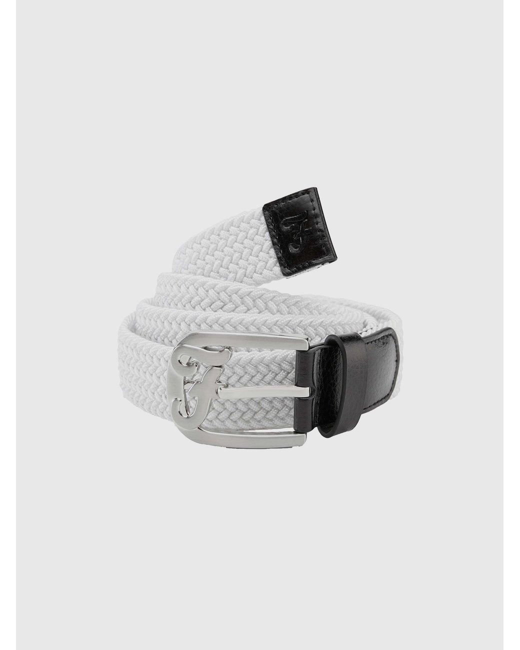 Farah White Sadun Woven Golf Belt for men