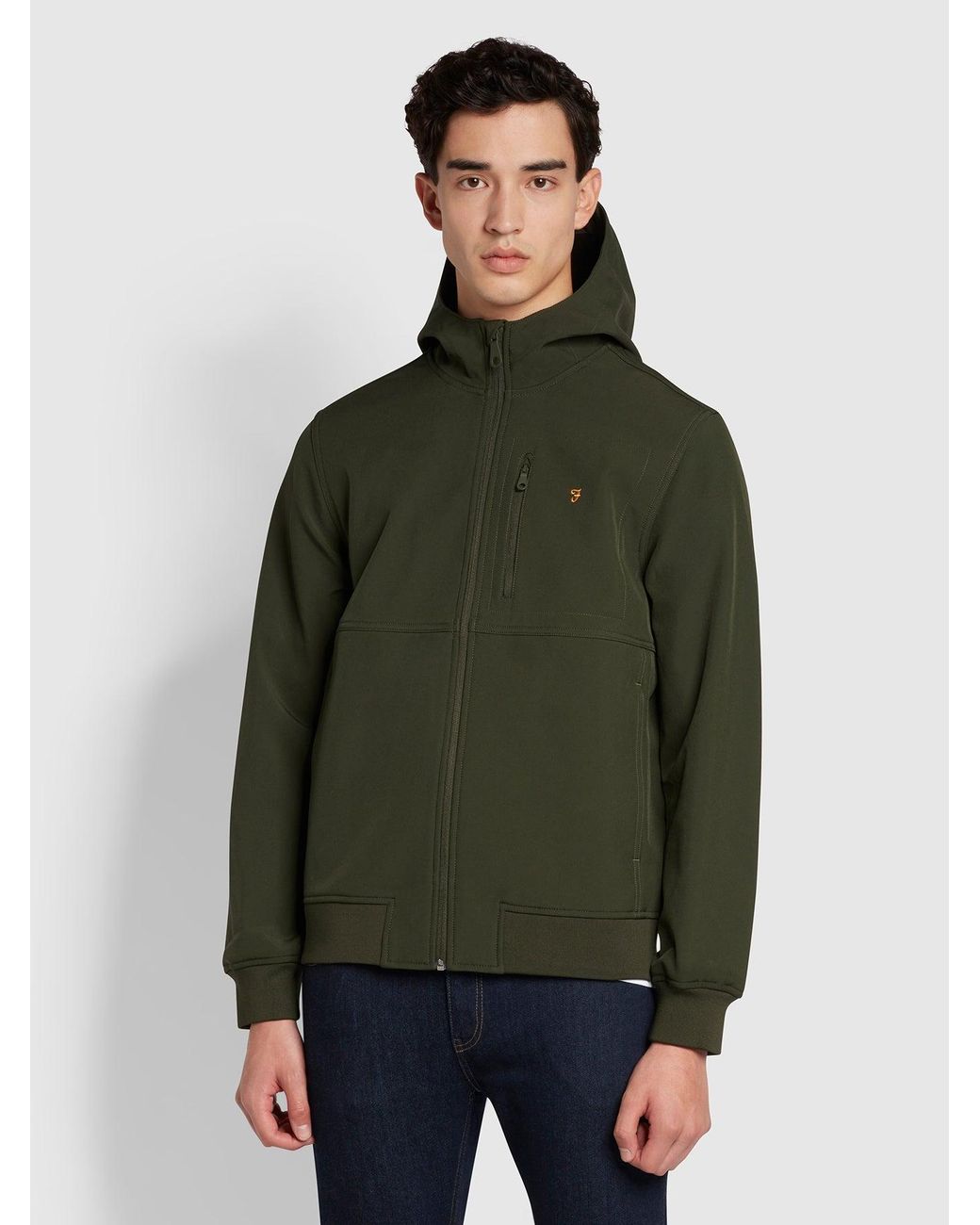 Farah Green Rudd Softshell Jacket for men