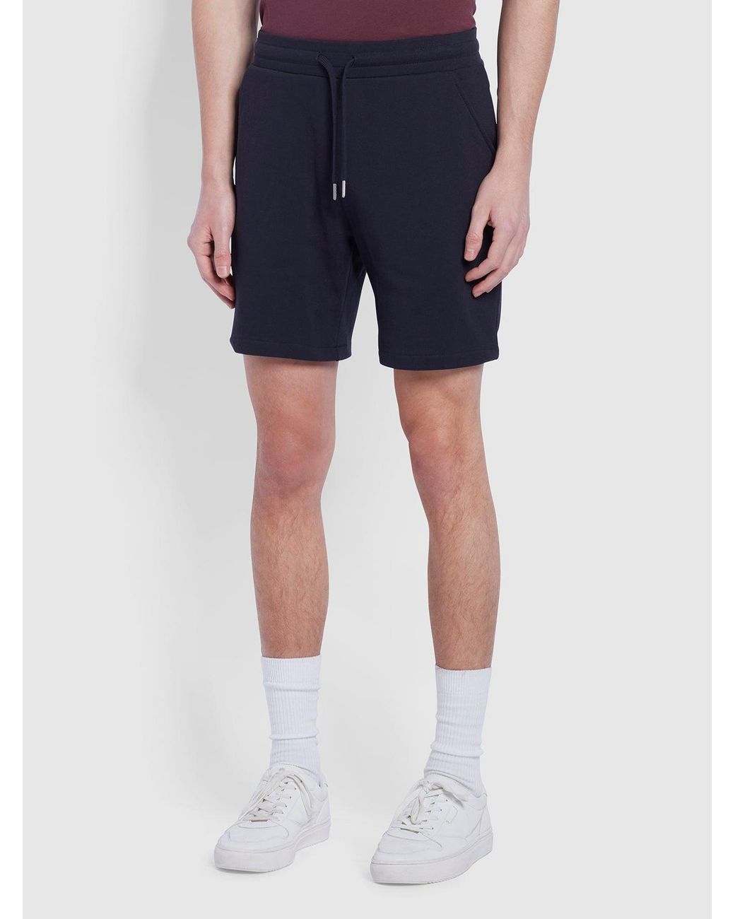 Farah Blue Durrington Organic Cotton Jersey Shorts for men