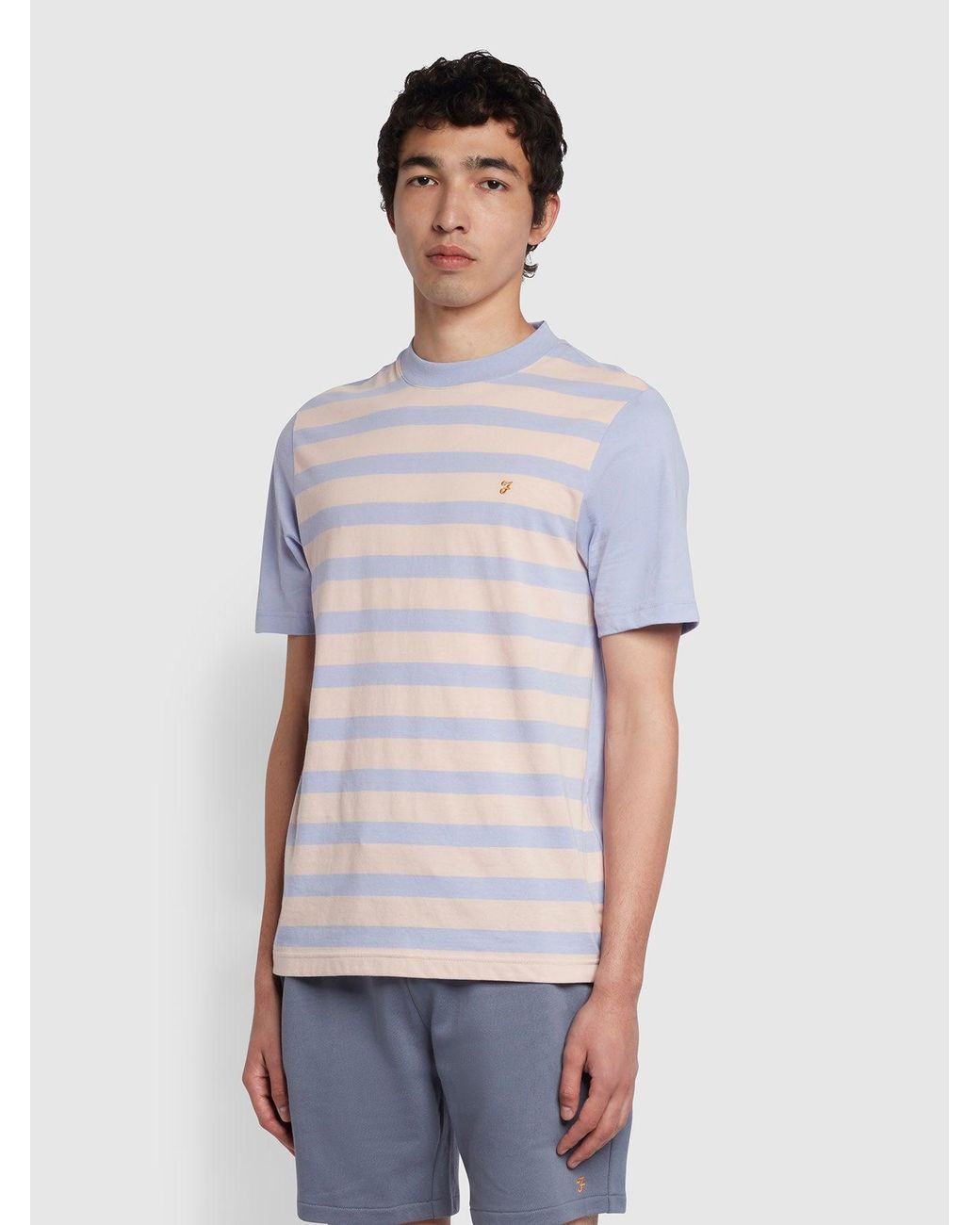 Farah Pink Banks Regular Fit Organic Cotton T-Shirt for men