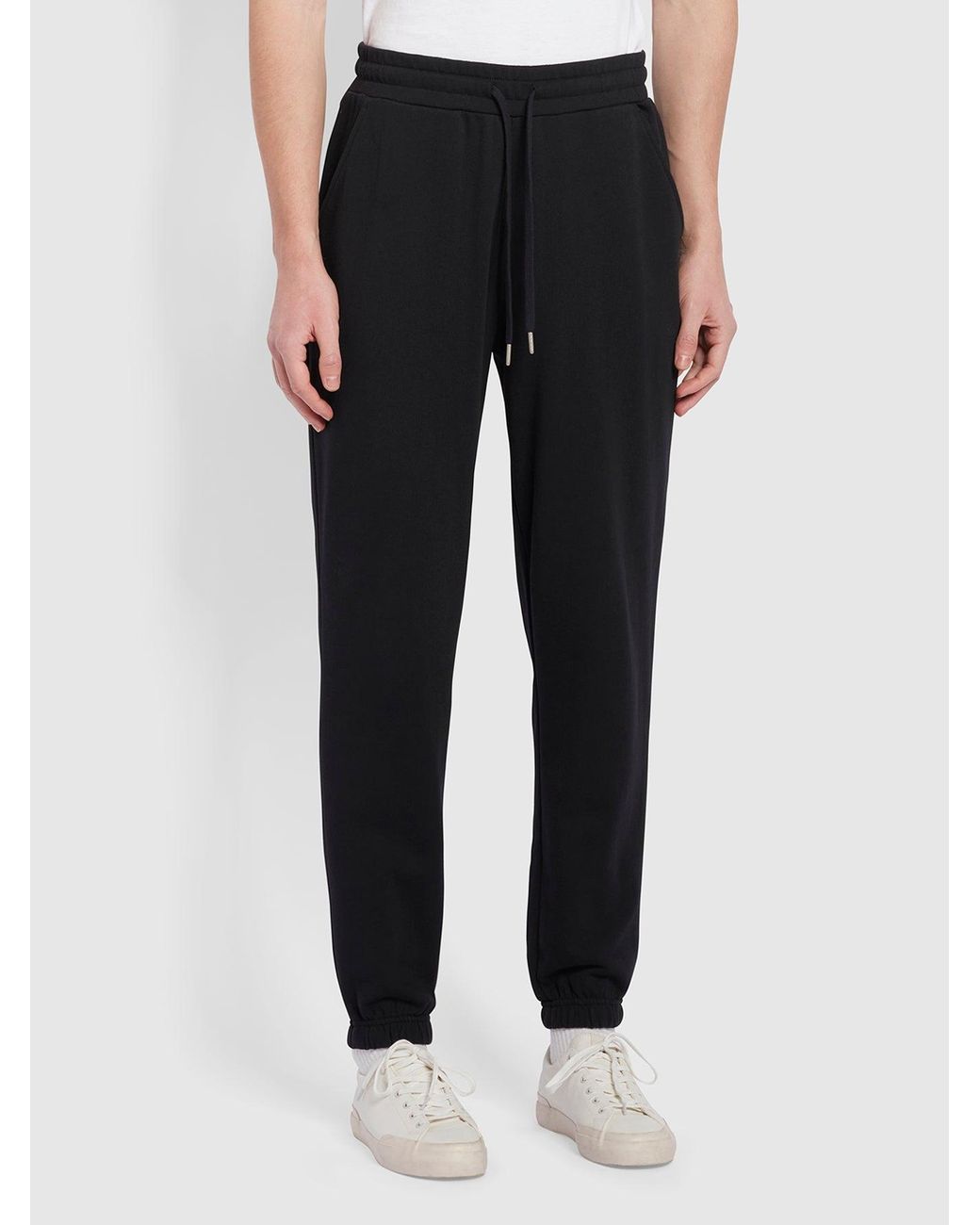 Farah Black Durrington Organic Cotton Jogger for men