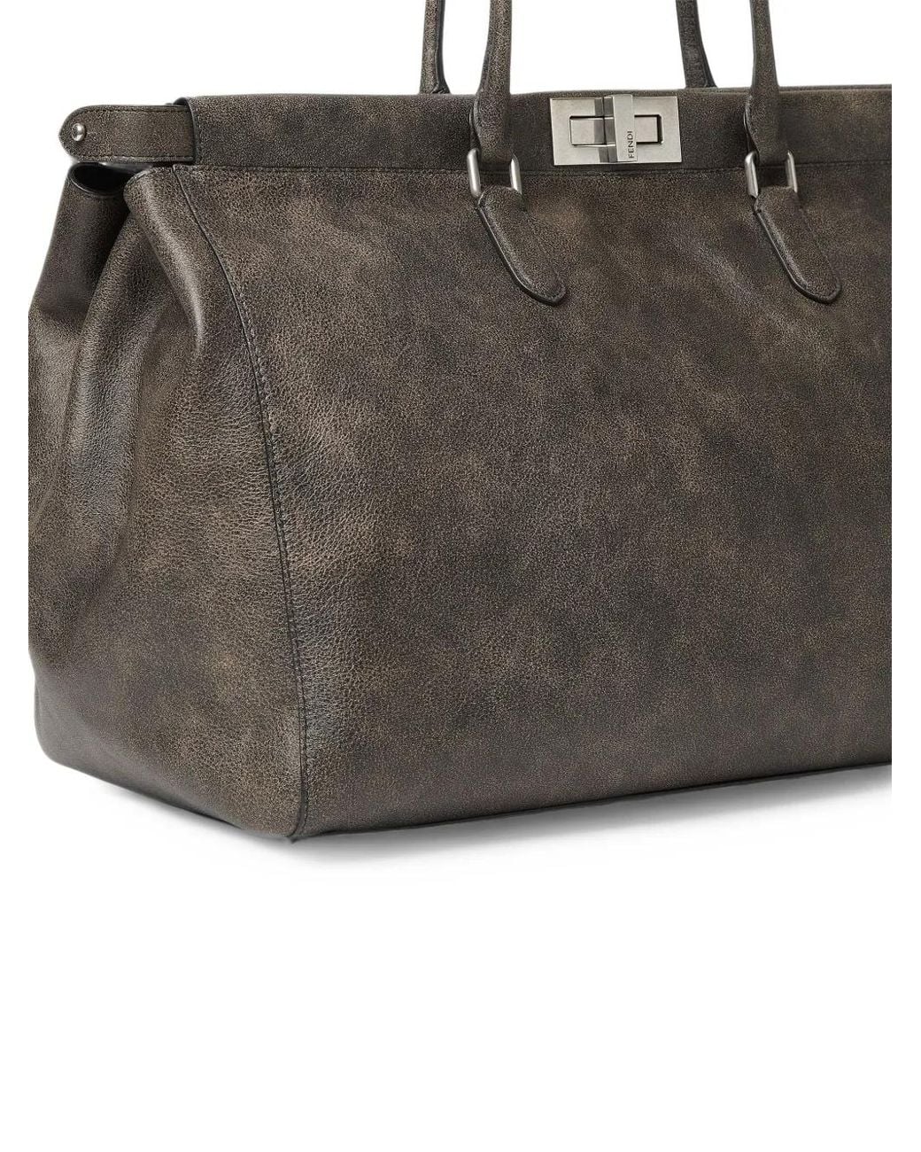 Fendi Gray Peekaboo Tote Bag for men